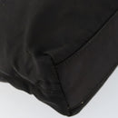 PRADA Tote Bag Nylon Black Silver Auth SW1839-14