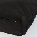 PRADA Tote Bag Nylon Black Silver Auth SW1839-15