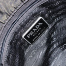 PRADA Tote Bag Nylon Black Silver Auth SW1839-18