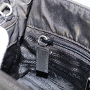 PRADA Tote Bag Nylon Black Silver Auth SW1839-21