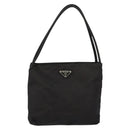 PRADA Tote Bag Nylon Black Silver Auth SW1839-13
