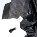 PRADA Tote Bag Nylon Black Silver Auth SW1839-11