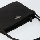 PRADA Tote Bag Nylon Black Silver Auth SW1839-6