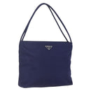 PRADA Tote Bag Nylon Navy Silver Auth SW1840-1