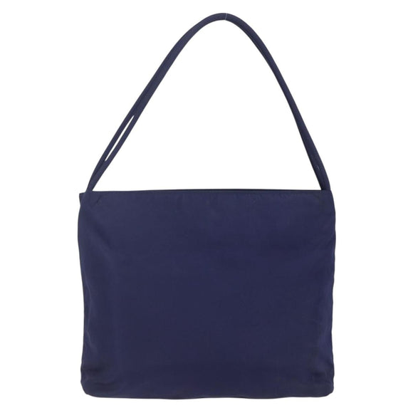 PRADA Tote Bag Nylon Navy Silver Auth SW1840
