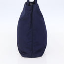 PRADA Tote Bag Nylon Navy Silver Auth SW1840-4