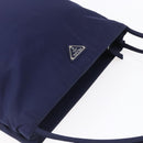 PRADA Tote Bag Nylon Navy Silver Auth SW1840-6