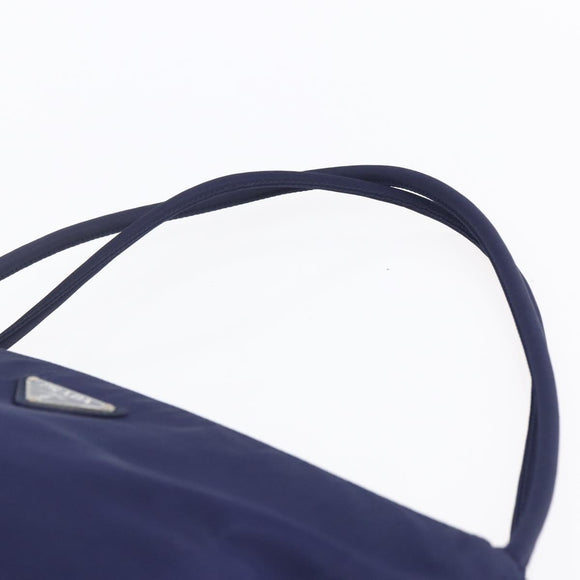 PRADA Tote Bag Nylon Navy Silver Auth SW1840