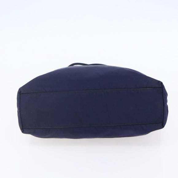 PRADA Tote Bag Nylon Navy Silver Auth SW1840