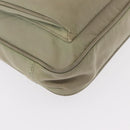 PRADA Shoulder Bag Nylon Leather Beige Gold Auth SW1841-15