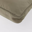 PRADA Shoulder Bag Nylon Leather Beige Gold Auth SW1841-8