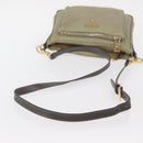 PRADA Shoulder Bag Nylon Leather Beige Gold Auth SW1841-7
