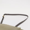 PRADA Shoulder Bag Nylon Leather Beige Gold Auth SW1841-14