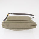 PRADA Shoulder Bag Nylon Leather Beige Gold Auth SW1841-5
