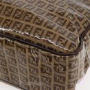 FENDI Zucchino Canvas Hand Bag Beige Gold Auth SW1844-10
