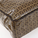 FENDI Zucchino Canvas Hand Bag Beige Gold Auth SW1844-13