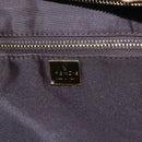 FENDI Zucchino Canvas Hand Bag Beige Gold Auth SW1844-17
