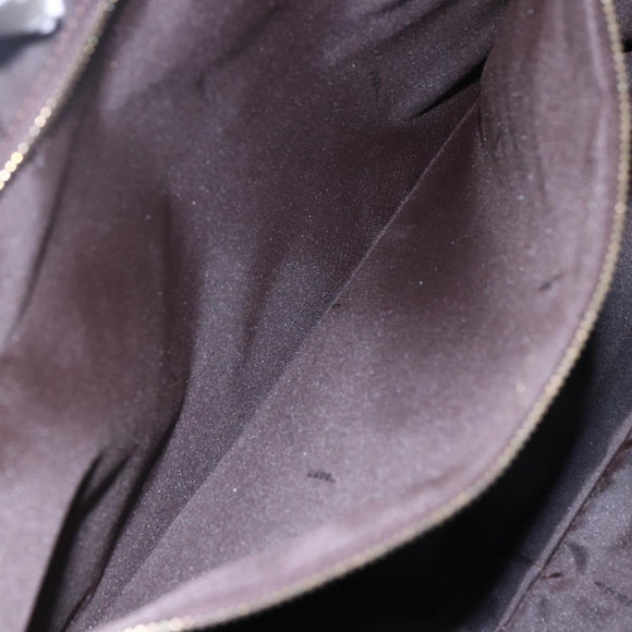 FENDI Zucchino Canvas Hand Bag Beige Gold Auth SW1844