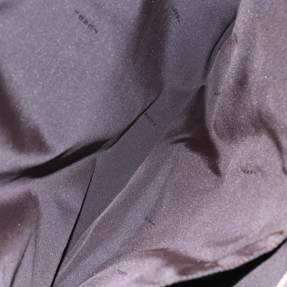 FENDI Zucchino Canvas Hand Bag Beige Gold Auth SW1844