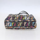 FENDI Zucca Canvas Tote Bag PVC Multicolor Gold Auth SW1846V-11