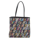FENDI Zucca Canvas Tote Bag PVC Multicolor Gold Auth SW1846V-2