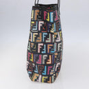 FENDI Zucca Canvas Tote Bag PVC Multicolor Gold Auth SW1846V-5