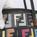 FENDI Zucca Canvas Tote Bag PVC Multicolor Gold Auth SW1846V-6