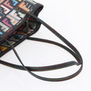FENDI Zucca Canvas Tote Bag PVC Multicolor Gold Auth SW1846V-9