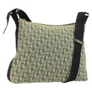 Christian Dior Trotter Canvas Shoulder Bag Green Silver Auth SW1847-1