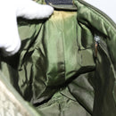 Christian Dior Trotter Canvas Shoulder Bag Green Silver Auth SW1847-18