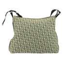 Christian Dior Trotter Canvas Shoulder Bag Green Silver Auth SW1847-2