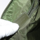 Christian Dior Trotter Canvas Shoulder Bag Green Silver Auth SW1847-21