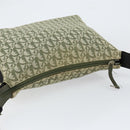 Christian Dior Trotter Canvas Shoulder Bag Green Silver Auth SW1847-6