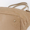 Christian Dior Canage Hand Bag Leather Beige Gold Auth SW1848-16