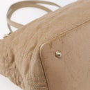 Christian Dior Canage Hand Bag Leather Beige Gold Auth SW1848-9