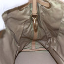 Christian Dior Canage Hand Bag Leather Beige Gold Auth SW1848-20