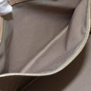 Christian Dior Canage Hand Bag Leather Beige Gold Auth SW1848-21