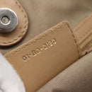 Christian Dior Canage Hand Bag Leather Beige Gold Auth SW1848-12