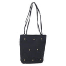 Salvatore Ferragamo Vala Shoulder Bag Nylon Black Gold Auth SW1849-1