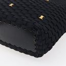 Salvatore Ferragamo Vala Shoulder Bag Nylon Black Gold Auth SW1849-15