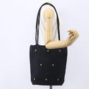 Salvatore Ferragamo Vala Shoulder Bag Nylon Black Gold Auth SW1849-20