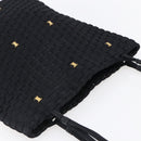 Salvatore Ferragamo Vala Shoulder Bag Nylon Black Gold Auth SW1849-6