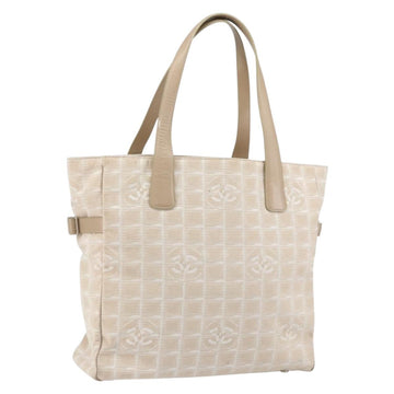 CHANEL New Travel Line Tote Bag Nylon Pink CC Auth SW1851