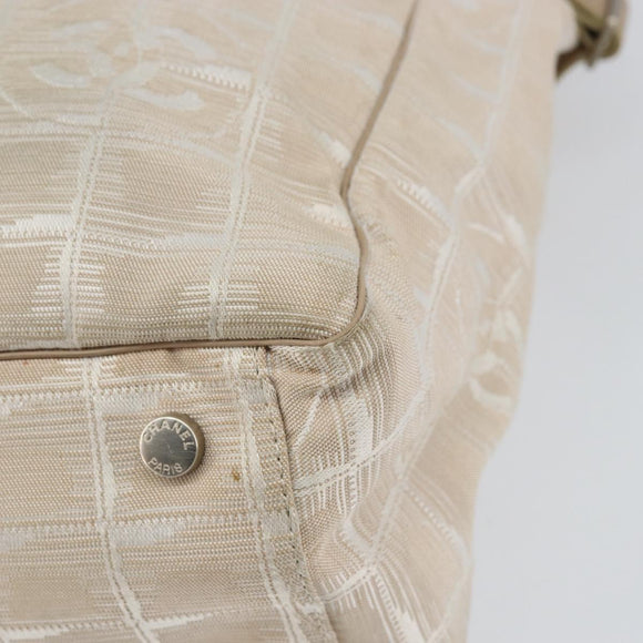 CHANEL New Travel Line Tote Bag Nylon Pink CC Auth SW1851