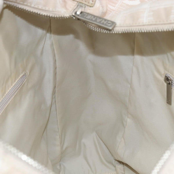 CHANEL New Travel Line Tote Bag Nylon Pink CC Auth SW1851