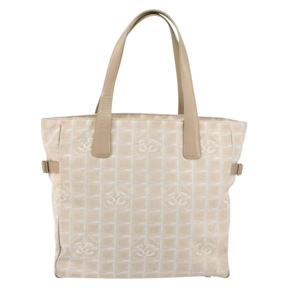 CHANEL New Travel Line Tote Bag Nylon Pink CC Auth SW1851