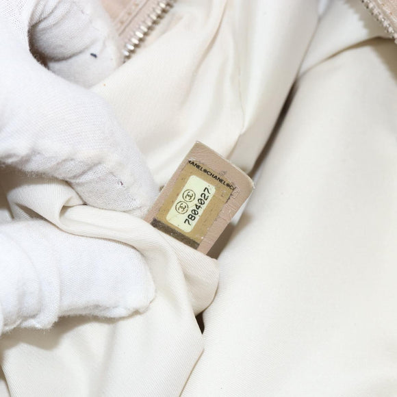 CHANEL New Travel Line Tote Bag Nylon Pink CC Auth SW1851