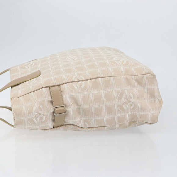 CHANEL New Travel Line Tote Bag Nylon Pink CC Auth SW1851