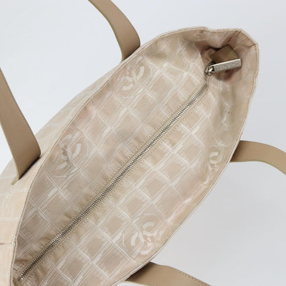 CHANEL New Travel Line Tote Bag Nylon Pink CC Auth SW1851