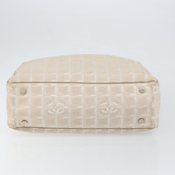 CHANEL New Travel Line Tote Bag Nylon Pink CC Auth SW1851